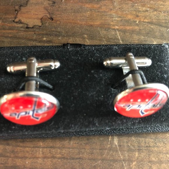 CUFFLINKS for formal shirt WASHINGTON CAPITOLS  NHL HOCKEY Cuff Links Prom Groom - Picture 8 of 11